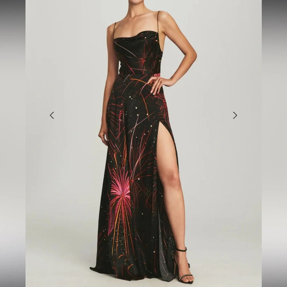 Retrofete Dresses & Skirts - Retrofete GRACIE SILK DRESS Medium Fireworks